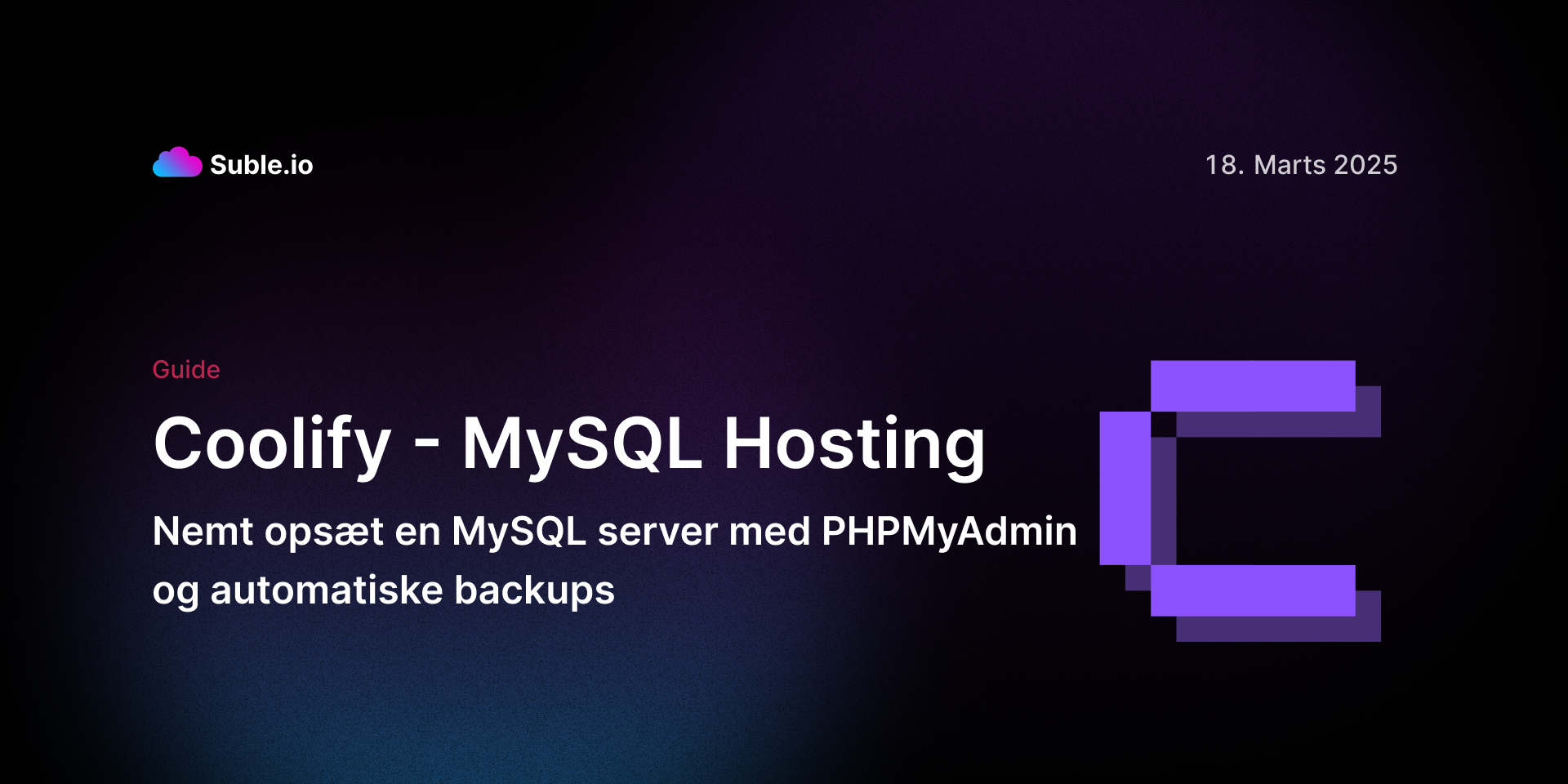 Opsætning af MySQL og PHPMyAdmin på Coolify - Suble.io